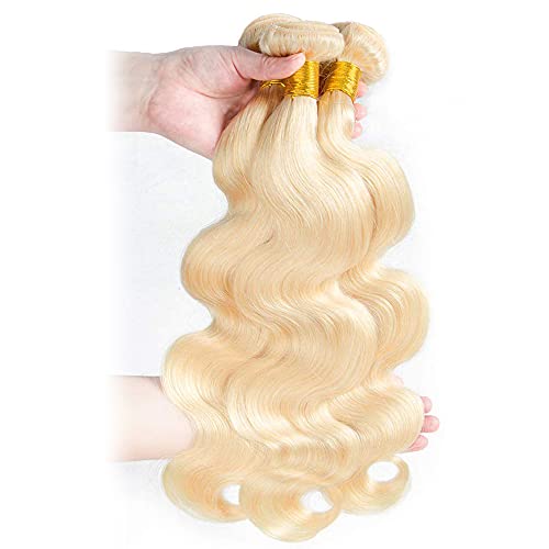 613 Body Wave Bundles Brazilian Blonde Human Hair Bundles 8A Virgin 613 Blonde Bundles Hair Weave Extensions 613 Bundles 20 22 24 Inch