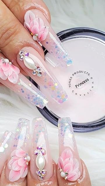 Tones Coverland Acrylic Nail Powder "Princess" - Limited Edition Acrylic Powder for Nail Design, Sculpting, and Masking Nail Bed Imperfections - Professional Acrylic Nail Supplies - (1.5 Oz)