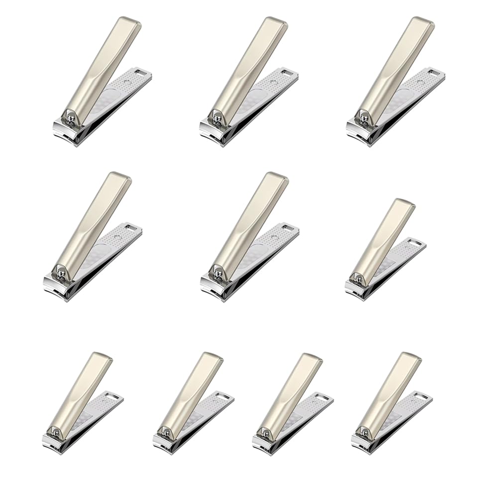 10PCS Toe and Fingernail Clippers, Premium Toe and Fingernail Clipper with Nail File Built in for Men, Women and Seniors, 5 Large Pieces and 5 Small Pieces.