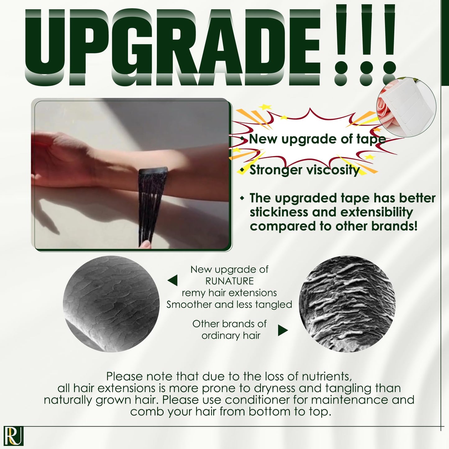 RUNATURE Human Hair Tape in Extensions Balayage Straight Tape in Extensions Real Human Hair Ombre Ash Brown to Platinum Blonde Human Hair Extensions Tape in Blonde Double Sided 12 Inch 20pcs 30g