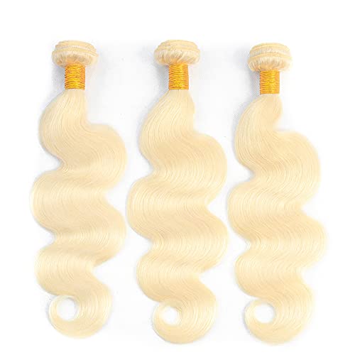 613 Body Wave Bundles Brazilian Blonde Human Hair Bundles 8A Virgin 613 Blonde Bundles Hair Weave Extensions 613 Bundles 20 22 24 Inch