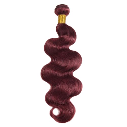 26 Inch Burgundy Bundles Human Hair 99J Body Wave Human Hair Bundles Wine Red Body Wave Bundles Brazilian Unprocessed Virgin Hair 1 Bundle 99J Bundles Human Hair Weave