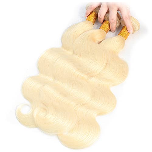 613 Body Wave Bundles Brazilian Blonde Human Hair Bundles 8A Virgin 613 Blonde Bundles Hair Weave Extensions 613 Bundles 20 22 24 Inch