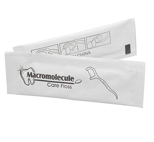 Ai-Fun Each Individually Wrapped Teeth Cleaning Macromolecule Care Floss Travel Hotel Restaurant Dental Floss (500)