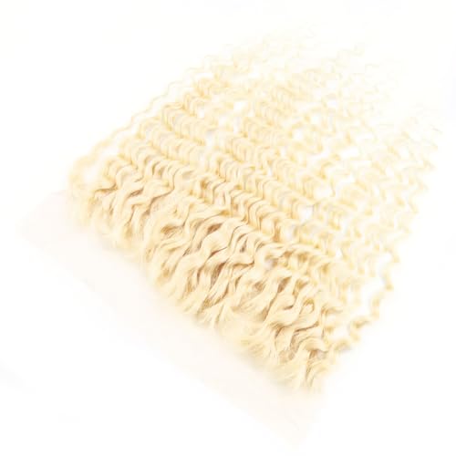 ELIHAIR Lace Frontal Closure 13x4 Ear to Ear Lace Frontal Free Part #613 Blonde Deep Wave Hair Weaves Pre Plucked Frontal With Baby Hair Brazilian Virgin Human Hair 12inch