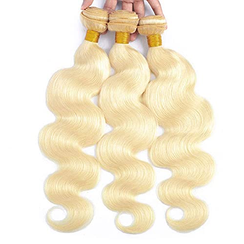 613 Body Wave Bundles Brazilian Blonde Human Hair Bundles 8A Virgin 613 Blonde Bundles Hair Weave Extensions 613 Bundles 20 22 24 Inch