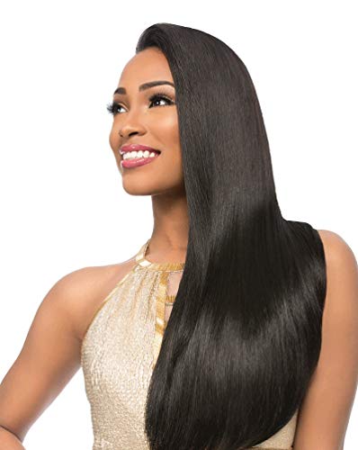 Sensationnel Empire yaki human hair - tangle free weaving for quick weave and sew in styles for faux highlights - 1 pack (10 inch, T1B/DARKGREEN)