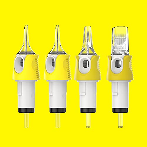 HAWINK Tattoo Needles Finger Ledge Cartridges 40Pcs Mixed #12 Standard Round Liner 3RL 5RL 7RL 9RL 11RL EN05S-FG-40KIT-C