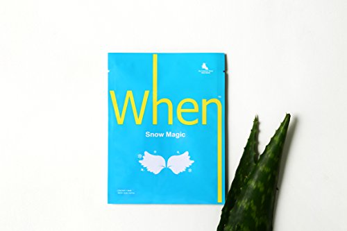 Radiance Bio-Cellulose Facial Sheet Mask - When Beauty Snow Magic Face Premium Korean Skincare Fine Line Wrinkles Reduce Intensive Hydration Soothing Protection (12 pcs set)