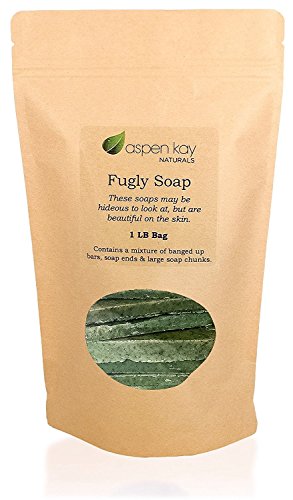 Aspen Kay Naturals - 1 Pound Bag of Fugly Soap, a Mixture of Banged Up Bars, Soap Ends & Soap Chunks. Natural & Organic Soap. (Dead Sea Mud & Neem)