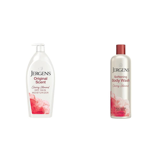 Jergens Original Scent Dry Skin Lotion, Body and Hand Moisturizer for Long Lasting & Softening Body Wash, Daily Moisturizing Skin Cleanser, Paraben Free, 22 Ounces