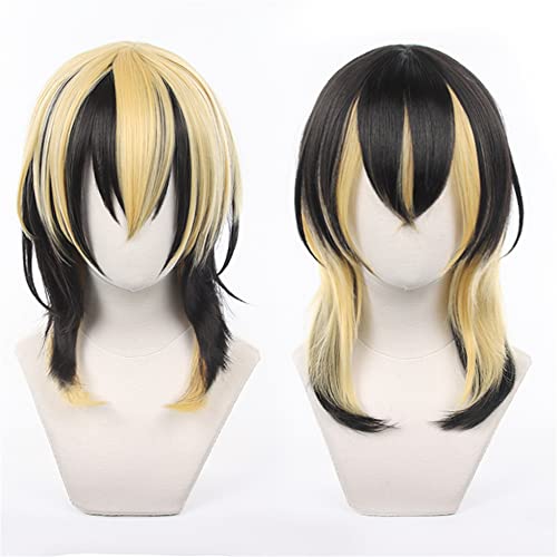 Mystylecos Ran Haitani Yellow and Black Color Matching Cosplay Wig for The Way of Rebirth