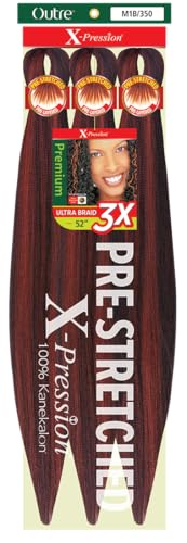 Outre X-Pression Braid - Pre Stretched Braid 52" 3X (5 Pack, M1B/350)