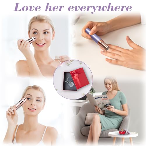 Hair Removal Device for Women-Christmas Gift Set-Painless Hair Remover Luxury Kit, Multifunctional Electric Epilation System, Portable Facial Hair Remover, with Scented Candle, Keychain, Blessing Card