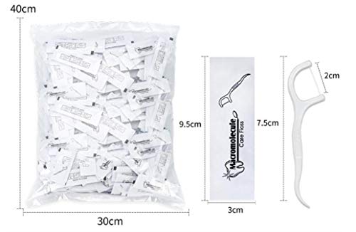 Ai-Fun Each Individually Wrapped Teeth Cleaning Macromolecule Care Floss Travel Hotel Restaurant Dental Floss (500)