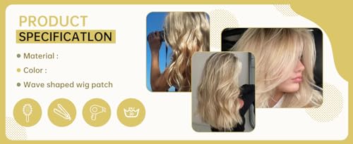 DAIMWEN Hair Extensions Long Curly Hair for Women Wavy Clip in Hair Extensions 4 Piece Set 20 Inch Synthetic Hair(Dirty Blonde)