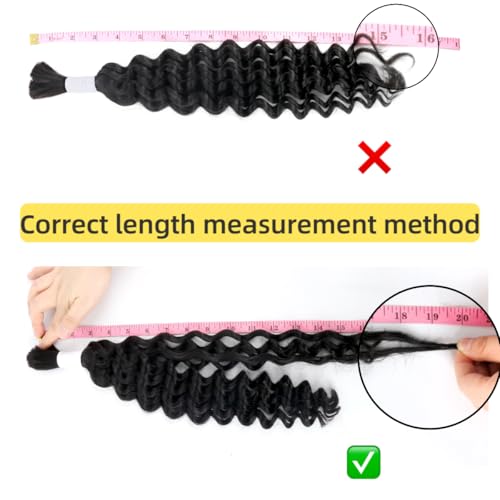 Human Braiding Hair for Boho Braids 1 Bundle 50g 18Inch Water Wave Human Hair Braiding Hair 12A Brazilian Virgin No Weft Hair Extensions for Bohemian Knotless Braids Bulk Human Hair for Braiding