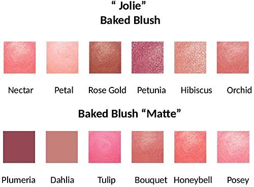 Jolie Radiant Marbleized Baked Blush Blusher Cheek Color - Silky Smooth - Plumeria (Matte)