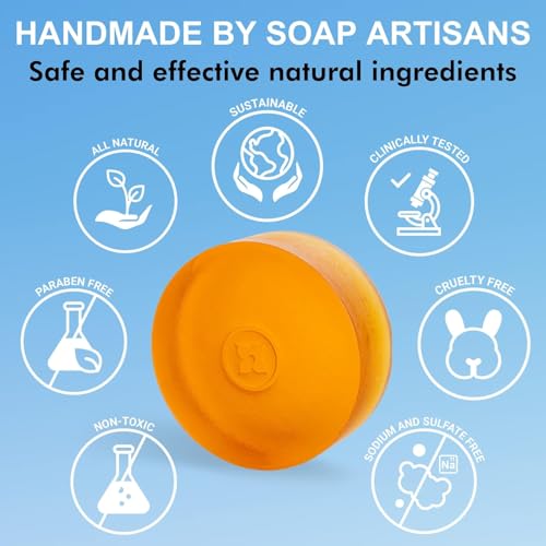 Mirai Clinical Persimmon Soap Bar for Body (100g) - Nonenal Odor Control with Japanese Persimmon and Green Tea Extract - Deodorant Soap Bar for Men & Women