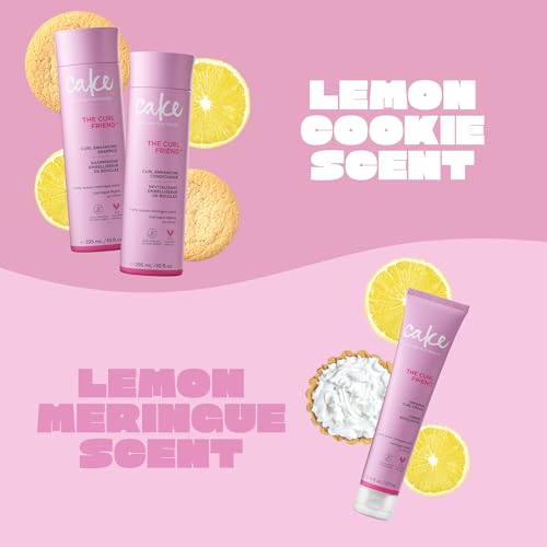 Cake Beauty Curl Friend Curl Defining Shampoo, Conditioner & Cream Set - Avocado & Argan Oil Curly Hair Products - Anti-Frizz, Cruelty Free & Vegan Gift Set