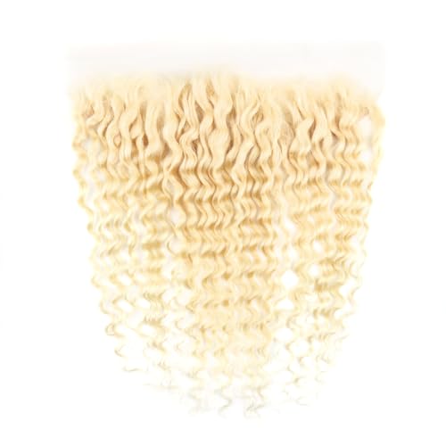 ELIHAIR Lace Frontal Closure 13x4 Ear to Ear Lace Frontal Free Part #613 Blonde Deep Wave Hair Weaves Pre Plucked Frontal With Baby Hair Brazilian Virgin Human Hair 12inch