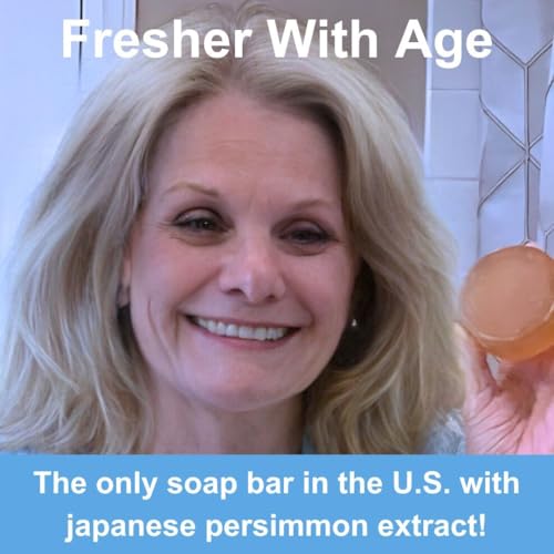 Mirai Clinical Persimmon Soap Bar for Body (100g) - Nonenal Odor Control with Japanese Persimmon and Green Tea Extract - Deodorant Soap Bar for Men & Women