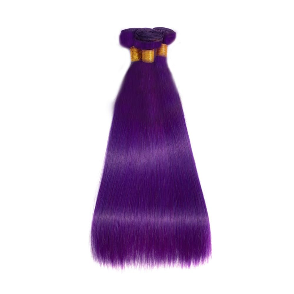 Purple Bundles Human Hair Honey Purple Straight Bundles Human Hair 8A Brazilian Virgin Remy Hair 3 Bundles 12 14 16 Inch Color Purple Straight Bundles Human Hair Weave for Women