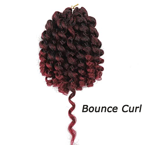 Crochet Braids Hair 8 Inch 3 Pack Jamaican Bounce Wand Curl Crochet Hair Synthetic Braiding Hair Extension Twist Crochet Hair (3 PCS, TBUG)