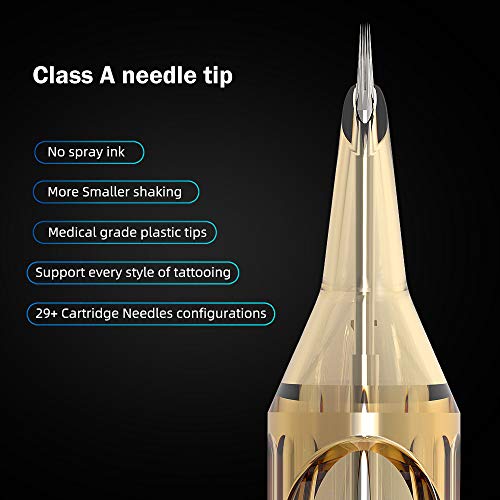 CHUSE 20pcs Cartridges Disposable Tattoo Needle Standard 23 Curved Magnum (1223RM)