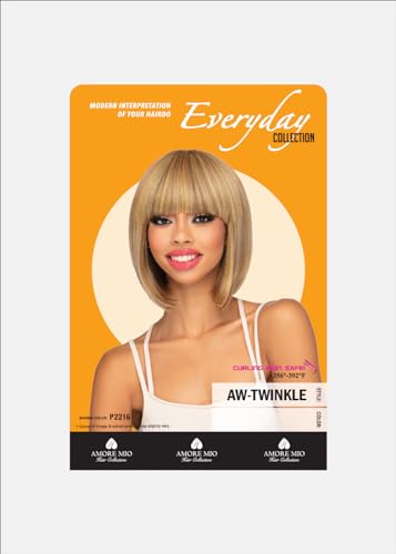 Vivica A. Fox Amore Mio Hair Collection's AW-TWINKLE, Straight Bang Style EVERYDAY WIG, Color 2, Dark Brown