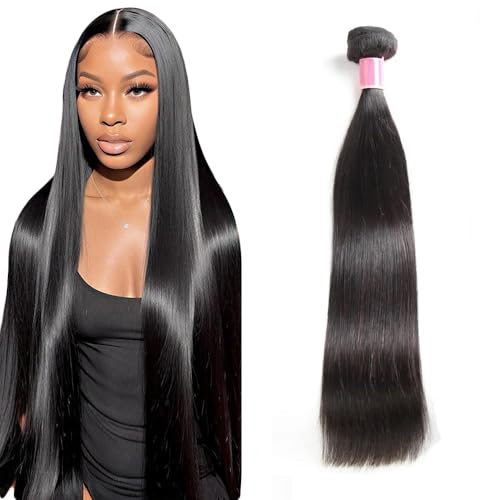 10A Straight Single Bundles Human Hair 22 Inch Brazilian Straight Human Hair 1 One Bundles 100% Unprocessed Virgin Hair Weave Natural Black Color