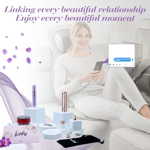 Hair Removal Device for Women-Christmas Gift Set-Painless Hair Remover Luxury Kit, Multifunctional Electric Epilation System, Portable Facial Hair Remover, with Scented Candle, Keychain, Blessing Card