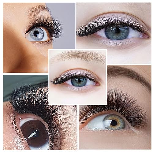 BeautyPros Professional Lash Extension Kit – Faux Mink Bundle 500 Lash Fans (8-17mm)- Premade Loose Fans base (0.05mm & 0.07mm) -Volume Lash Extensions Multiple Selection -Black (9D D Curl Wispy 8mm)