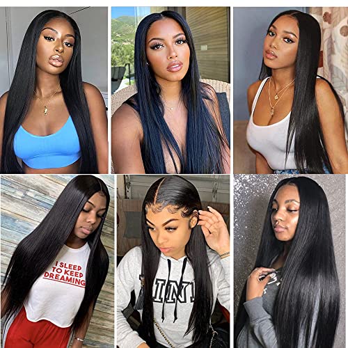 12 14 16 inch Human Hair bundles Straight Bundles Hair 3 Bundles Brazilian Straight Hair Real Unprocessed Brazilian Virgin Hair Extensions for Black Women
