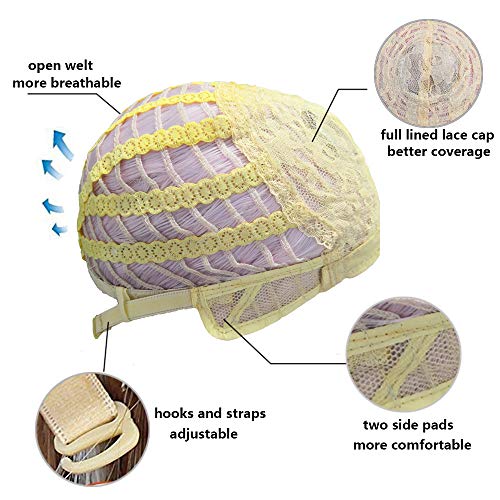 BERON Blonde Wigs for Women Girls Long Curly Wavy Wig Light Blonde Middle Part Hair Wig Heat Resistant Synthetic Fiber for Cosplay or Daily Use