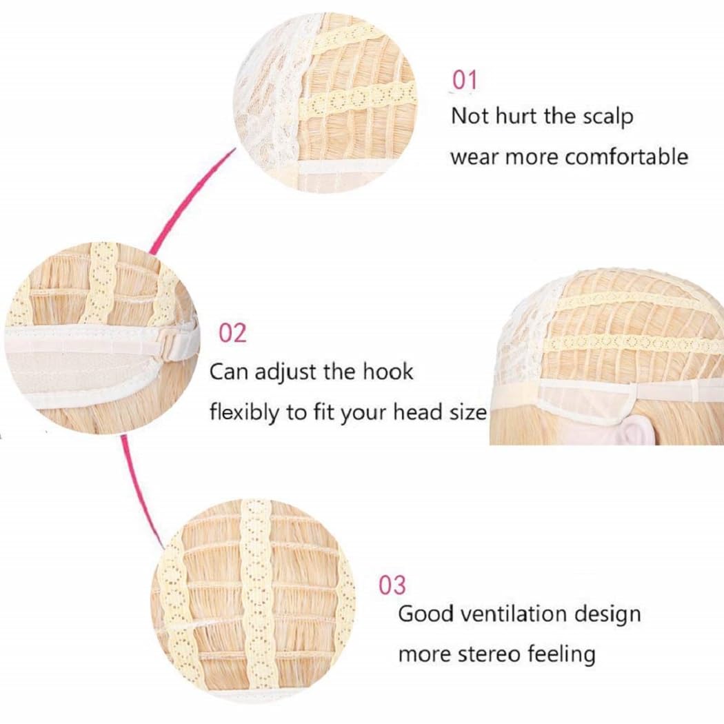 PATTNIUM Rose Ombre Blue Wig for Kids Child Hot Pink to Blue Wig Long Wavy Curly Ombre Blue Wig Heat Resistant Synthetic Hair Wigs