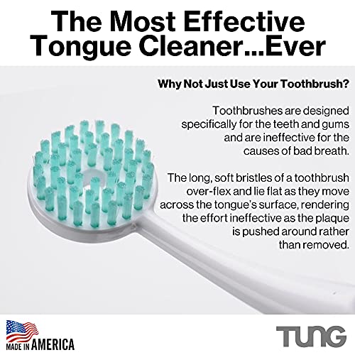 Tung Tongue Gel | Fresh Mint Tongue Cleaning Paste | Bad Breath and Halitosis | Mouth Odor Eliminator | Use with Tongue Brushes & Scrapers | Made in America (4 Pack)