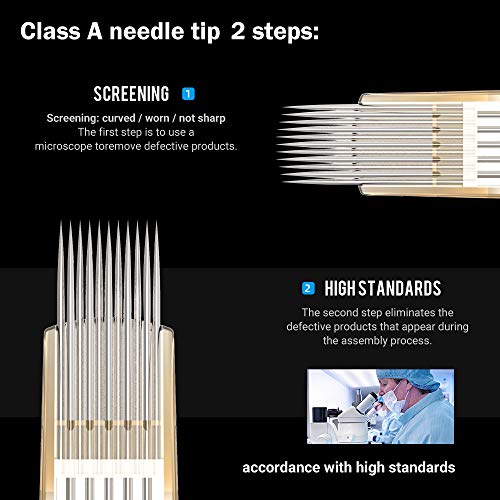 CHUSE 20pcs Cartridges Disposable Tattoo Needle Standard 17 Curved Magnum (1217RM)