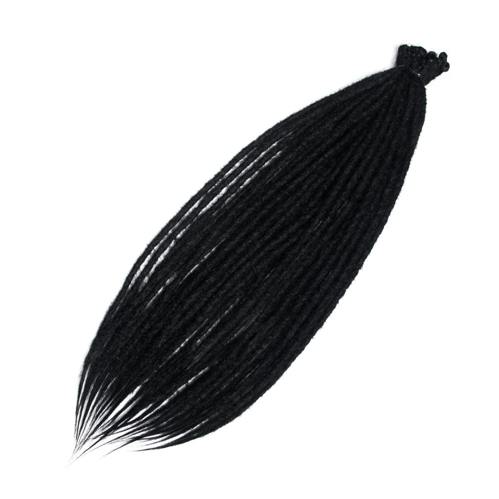 20 Inch Thin 0.6cm Dreadlock Extensions Soft Handmade Synthetic Dreads SE Black Braids Dreads Locs Extension 20 Strands/Pack