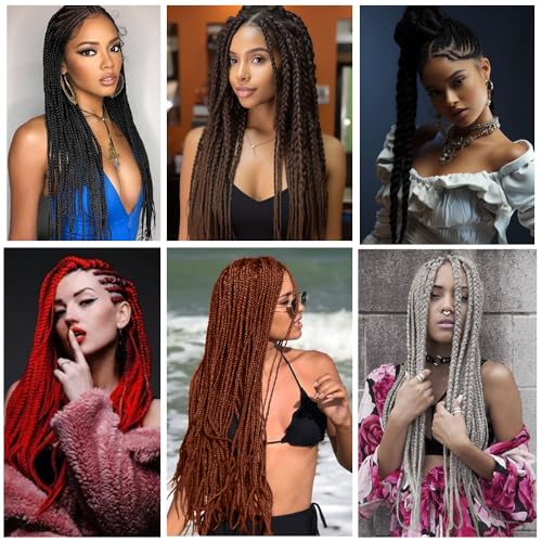ZERAL Braiding Hair Pre Stretched 26 Inch 8 Packs Braiding Hair Professional Itch Free Yaki Texture Hair Extensions for Braids Synthetic Hair Braiding for Women and Girls (4#)