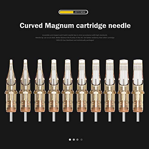 CHUSE 20pcs Cartridges Disposable Tattoo Needle Standard 17 Curved Magnum (1217RM)
