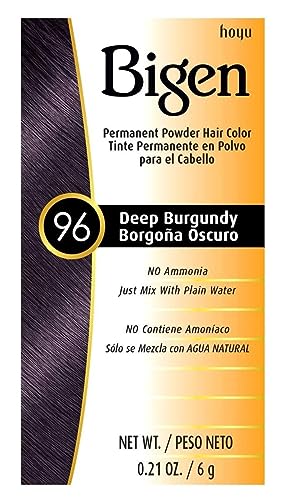 Bigen Permanent Powder Hair Color, Deep Burgundy 0.21 Ounce