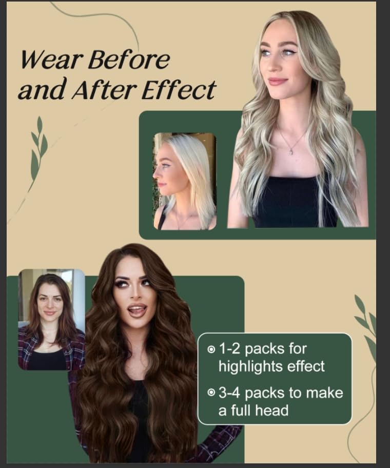 Ugeat Micro Loop Hair Extensions Golden Brown Highlights Bleach Blonde Micro Bead Hair Extensions Real Human Hair Micro Link Hair Extensions Cold Fusions Hair Extensions 14 Inch 50s 50g