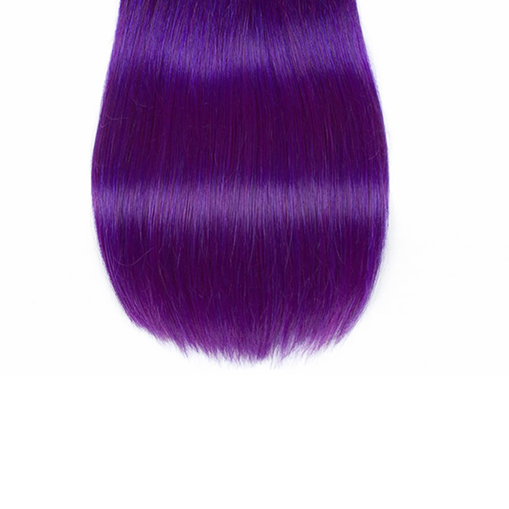 Purple Bundles Human Hair Honey Purple Straight Bundles Human Hair 8A Brazilian Virgin Remy Hair 3 Bundles 12 14 16 Inch Color Purple Straight Bundles Human Hair Weave for Women