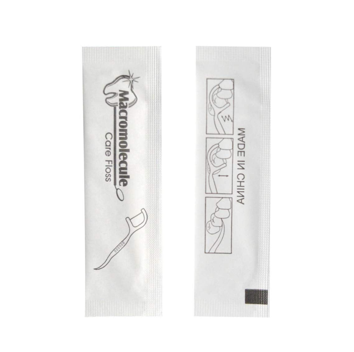 Ai-Fun Each Individually Wrapped Teeth Cleaning Macromolecule Care Floss Travel Hotel Restaurant Dental Floss (500)