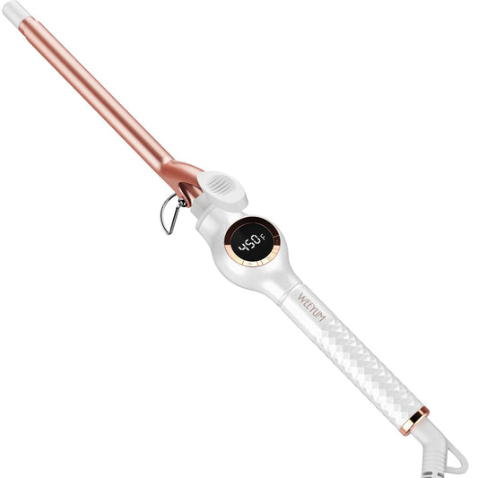 WEEYUM 1/2 Inch Small Curling Iron, Tiny Barrel Curling Wand for Short Long Hair, Thin Curling Iron Ceramic Tourmaline