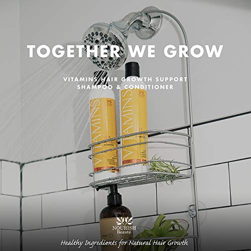 Nourish Beaute Vitamins Conditioner for Hair Loss that Promotes Hair Regrowth, Volume and Thickening with Biotin, DHT Blockers, Antioxidants, Oils and Extracts For Men and Women, Conditioner, 3 Pack