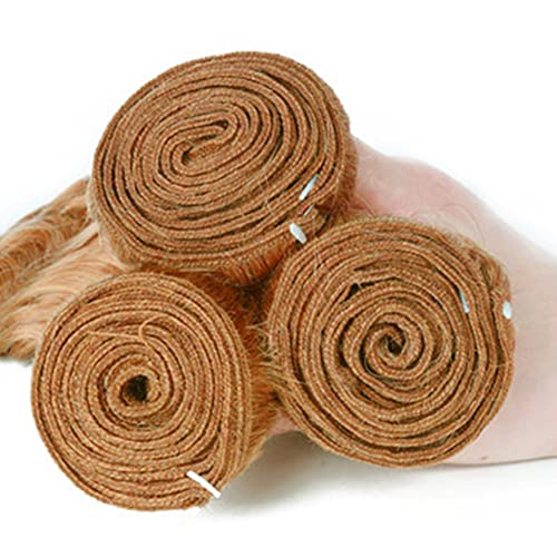 LadrXadr Hair #27 Bundles Honey Blonde Deep Wave Bundles Human Hair 18 20 22 inch 3 Bundles Color 27 Deep Wave Bundle