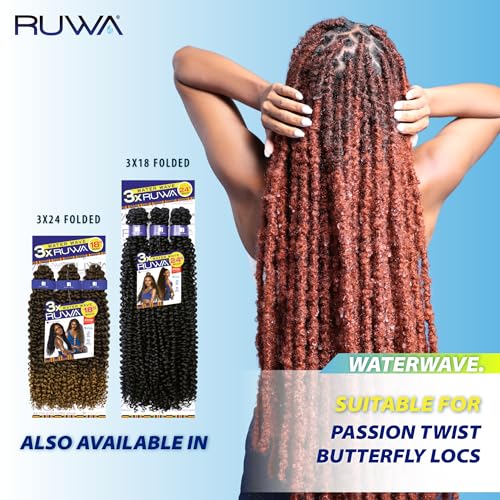 Sensationnel Ruwa prestretched braiding hair - 3x 48 inch water repellent kanekalon fast dry synthetic sports itch free (1 pack, NPURPLE)