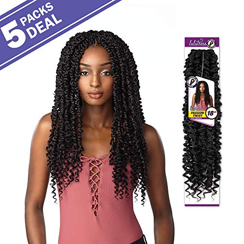 MULTI PACK DEALS! Sensationnel Crochet Braids Lulutress Passion Twist 18" (5-PACK, T1B/BG)